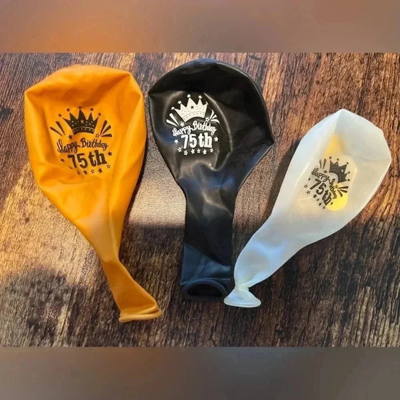 BUNDLE: 75th Birthday party decor package. 10 individual pieces. - Picture 14 of 16